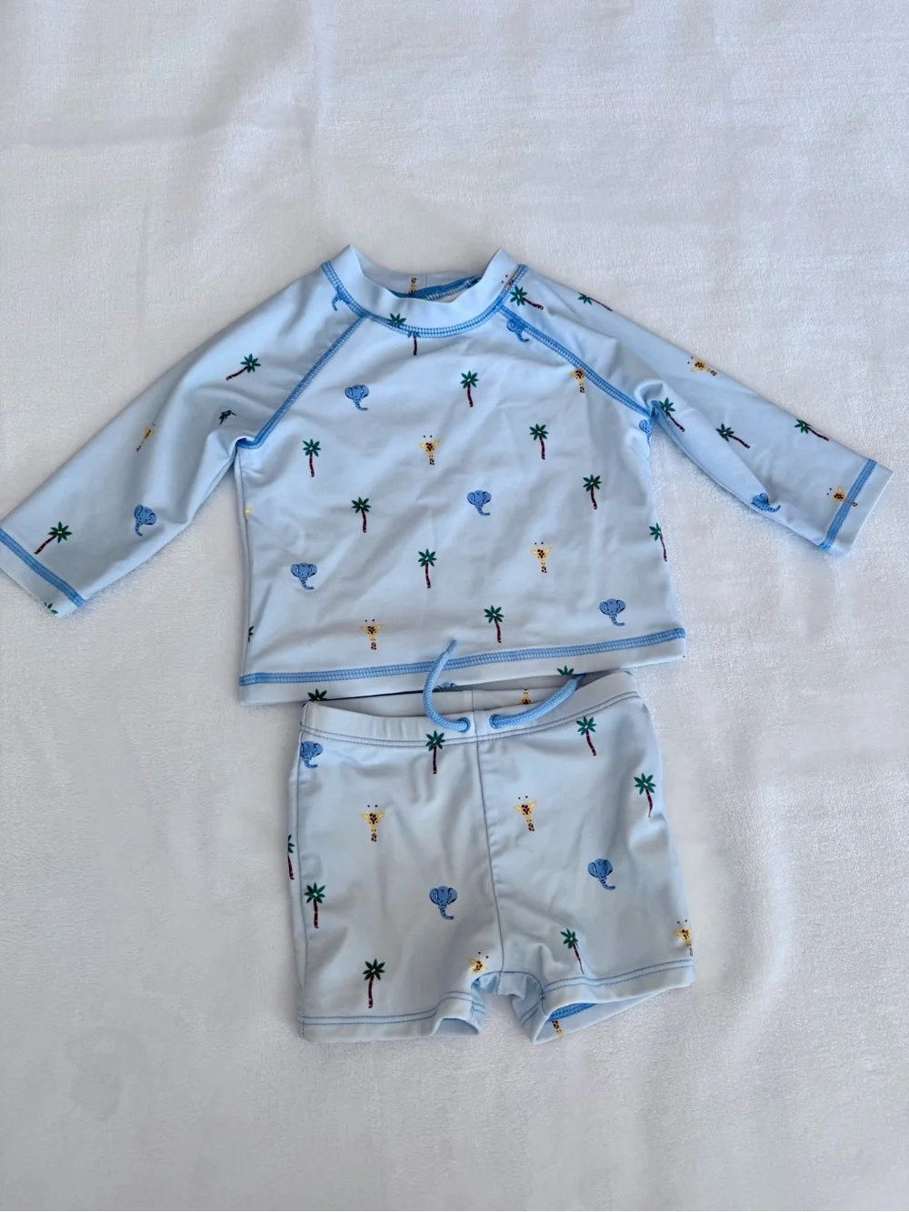 Jamie & Jack Safari Print Rash Guard & Swim Shorts Set (size 6-12m)